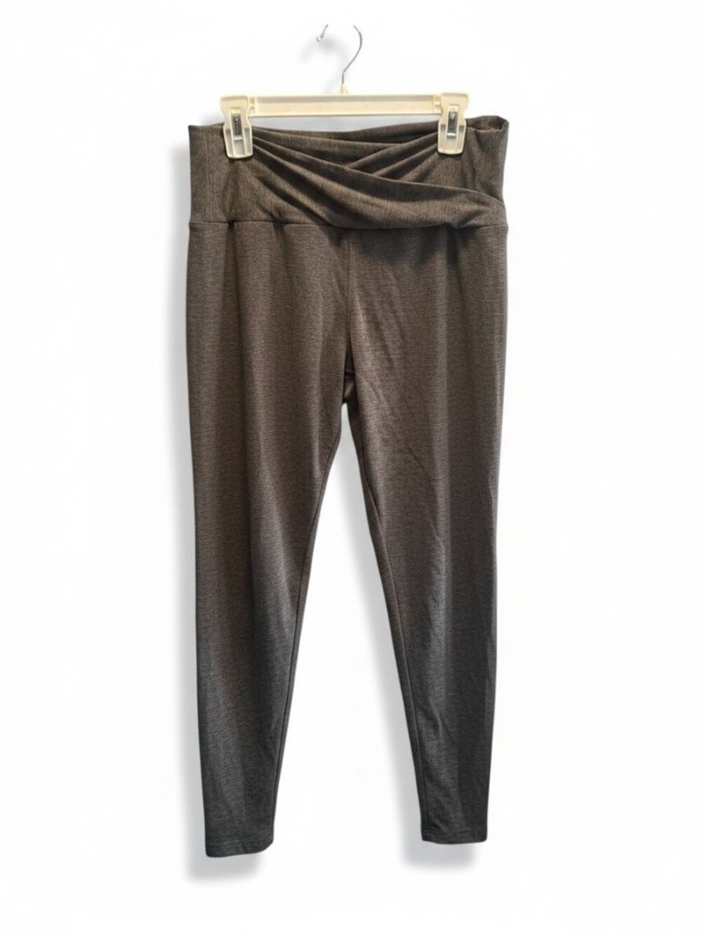 No Boundaries Women’s XL 15/17 Leggings – Dark Gray Twist‑Front Waist